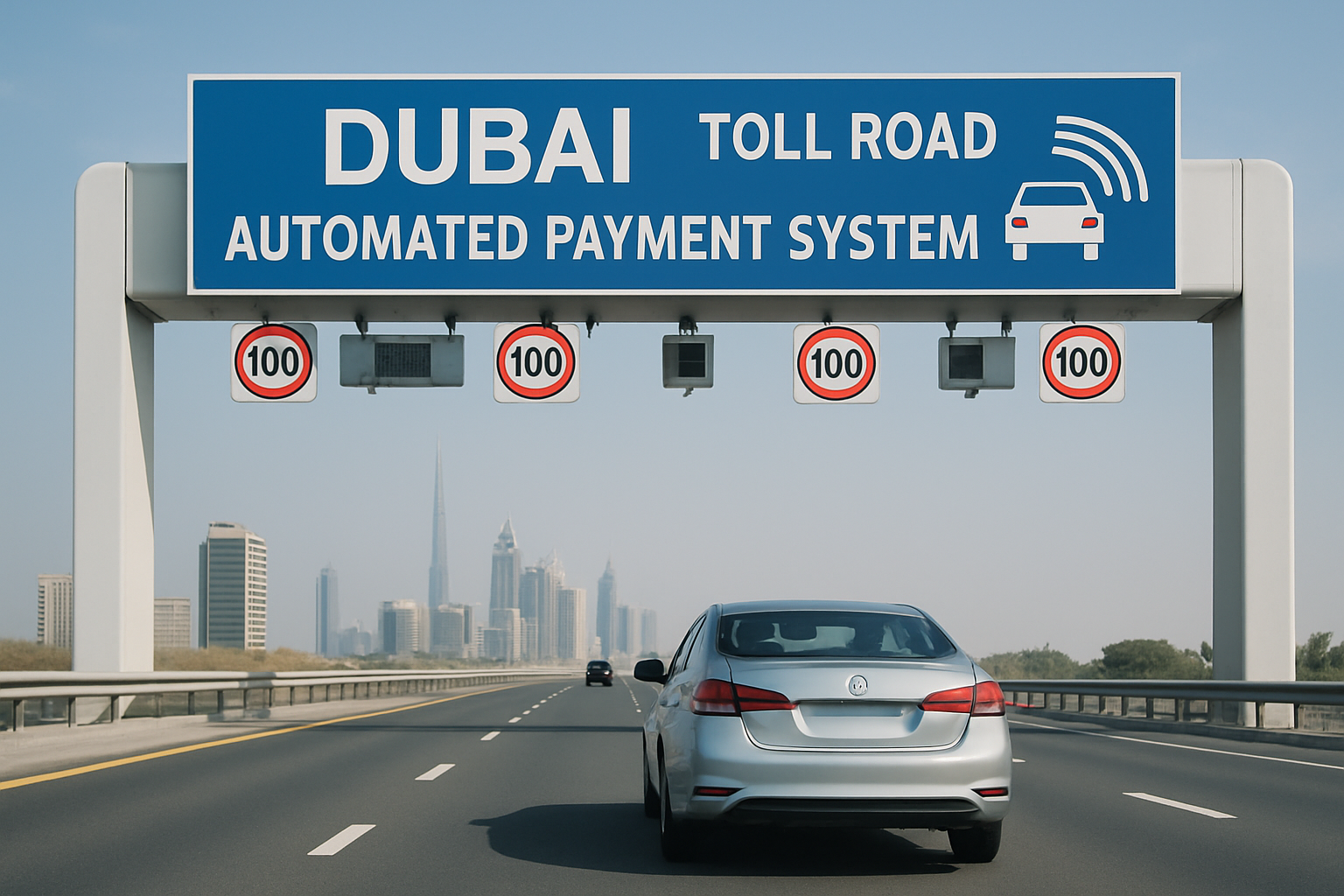 Dubai toll road automated payment system