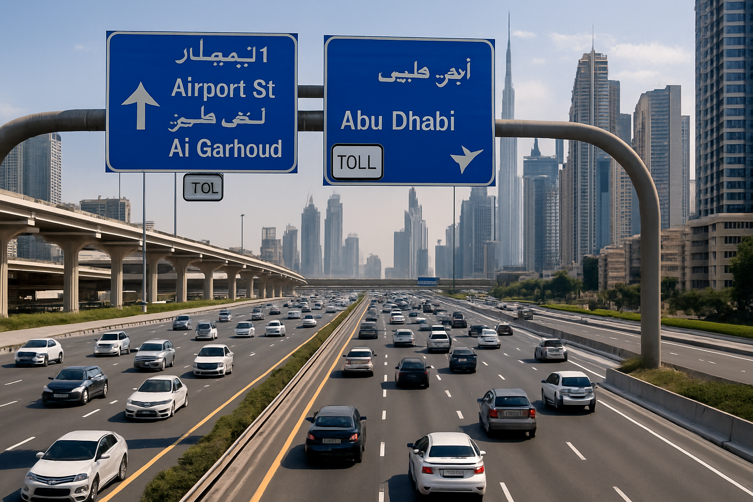 Traffic flow improvement on Dubai toll highway